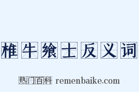 椎牛飨士反义词是什么意思的图片